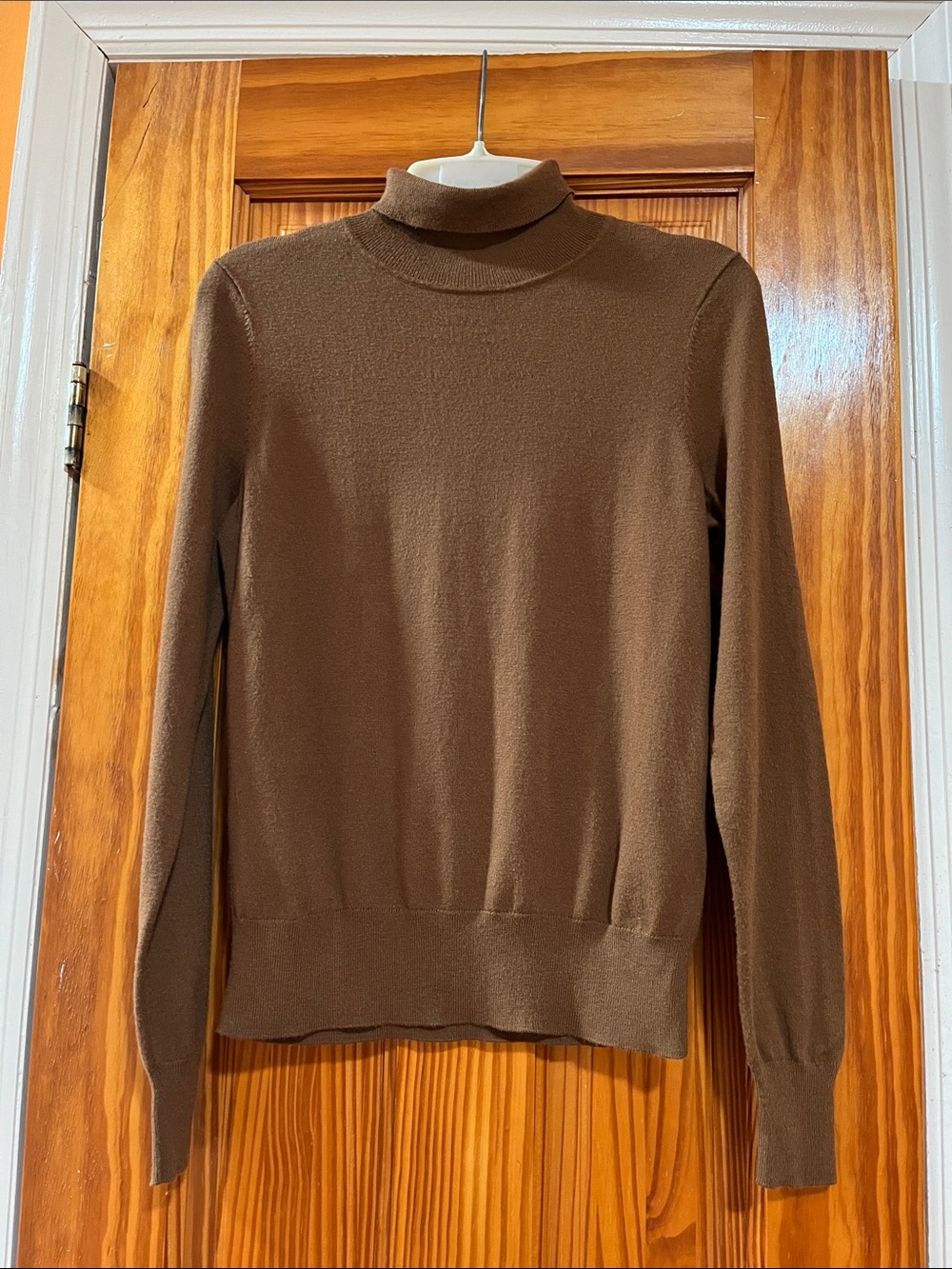 AYR Brown Semi Ribbed Long Sleeve Turtleneck Sweater Academia Preppy Winter Fall